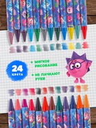 Восковые мелки - карандаши «Смешарики», 24 цвета - Фото 4