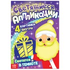 Светящиеся аппликации «Подарок Деда Мороза. Светятся в темноте», 4 картинки, 12 стр. - Фото 1