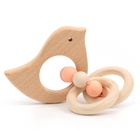 Прорезыватель для зубов Крошка Я «Птичка», с эластичными и деревянными элементами - Фото 3