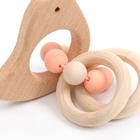 Прорезыватель для зубов Крошка Я «Птичка», с эластичными и деревянными элементами - Фото 4