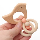 Прорезыватель для зубов Крошка Я «Птичка», с эластичными и деревянными элементами - Фото 5