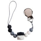 Держатель для соски - пустышки силиконовый Black&White - Фото 2