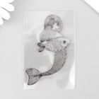 Штамп для творчества силикон "Русалочка с рыбой" 9х6 см - Фото 3