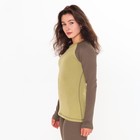 Термобельё женское (лонгслив, леггинсы), цвет хаки, размер 50 - фото 21750783