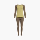 Термобельё женское (лонгслив, леггинсы), цвет хаки, размер 50 - фото 21750787