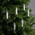 УЦЕНКА Гирлянда «Нить» 10 м с насадками «Свечи на прищепке», IP20, тёмная нить, 50 LED, 220 В, свечение тёплое белое - Фото 7