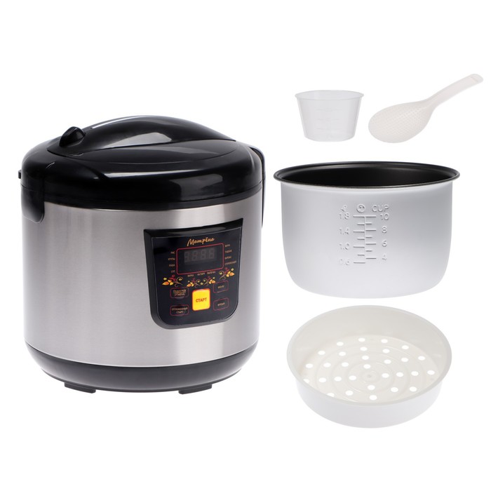 УЦЕНКА Мультиварка «Матрёна» MA-011, 900 Вт, 5 л, 11 программ, антипригарное покрытие, чёрная - Фото 1