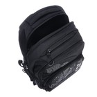 Рюкзак школьный 45 х 32 х 23 см, Grizzly, эргономичная спинка, чёрный/белый - Фото 10