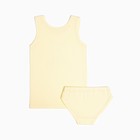 Комплект для девочки (майка, трусы), цвет жёлтый, рост 110 см 9241282