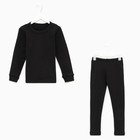 Термобельё для девочки (джемпер, брюки), цвет чёрный, рост 128 см - Фото 4
