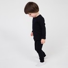Термобельё детское (лонгслив, брюки), цвет чёрный, рост 92 см - Фото 7