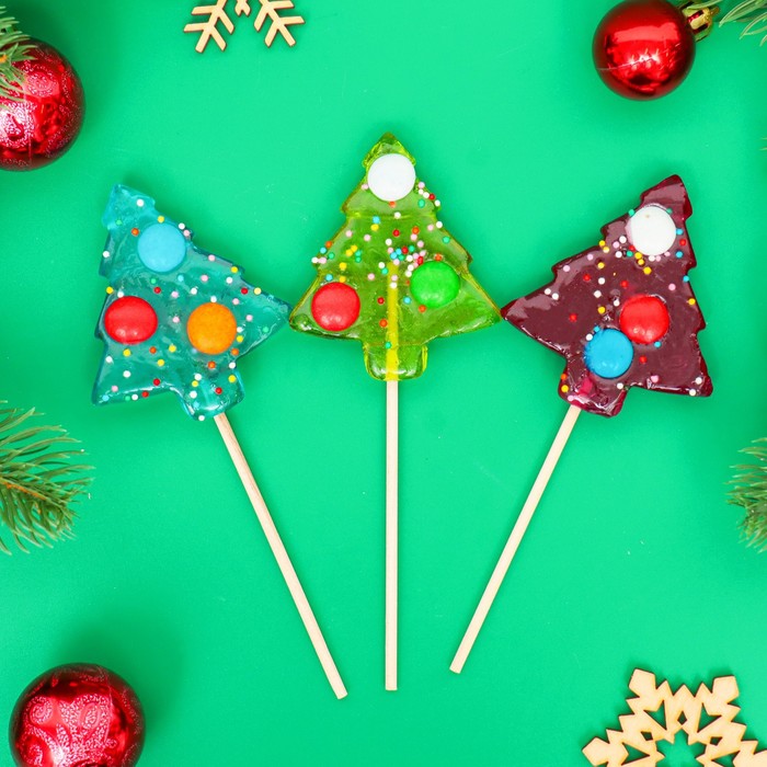 УЦЕНКА Леденцы «Ёлочка с драже», 30 г (до 25.07.2025) - Фото 1