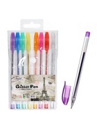 Набор гелевых ручек, 8 цветов, металлик, узел 0.7 мм - Фото 2