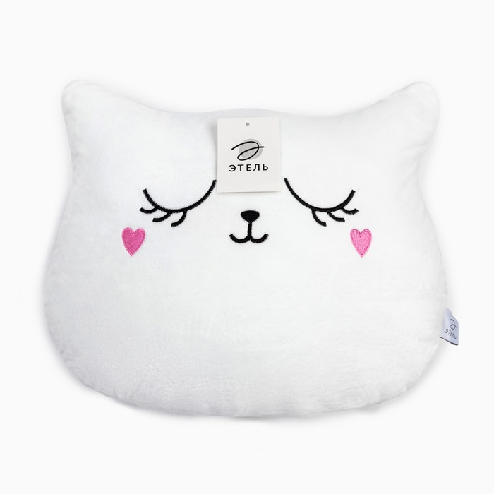 Подушка декоративная Этель «Кошка», цвет белый, 48х38см, велюр, 100% полиэстер - фото 1908981017