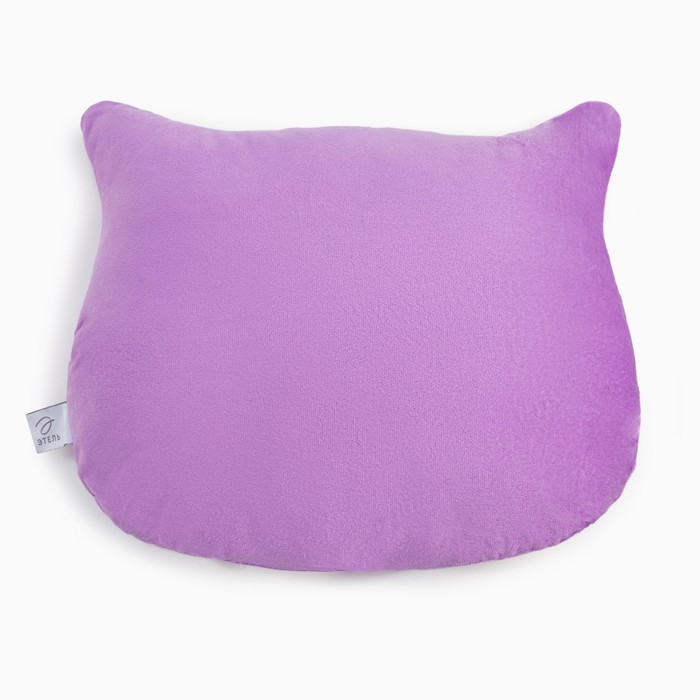 Подушка декоративная Этель «Кошка», цвет фиолетовый, 48х38см, велюр, 100% полиэстер - фото 1907519389