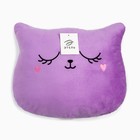 Подушка декоративная Этель «Кошка», цвет фиолетовый, 48х38см, велюр, 100% полиэстер - Фото 5