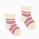 Носки детские махровые, цвет молочный, размер 12 - фото 321359930