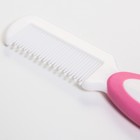 Набор для ухода за волосами: расческа и щетка с натуральной щетиной , цвет белый/розовый - Фото 4