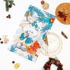 Полотенце 35х60 см, Рождественская прогулка, вафля, 160г/м2, хлопок 100% - Фото 1