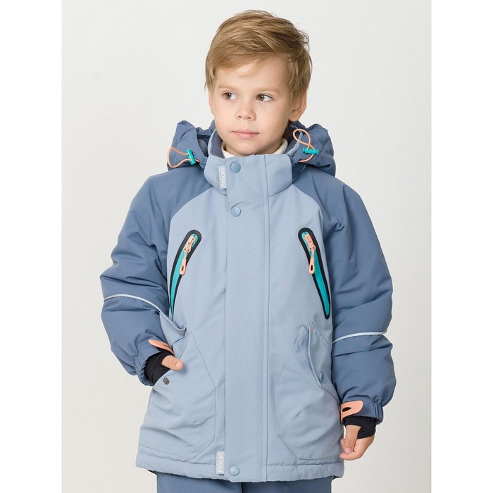 Куртка для мальчиков, рост 98 см, цвет серый - Фото 1