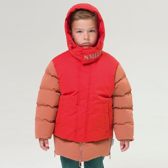 Куртка для мальчиков, рост 128 см, цвет красный