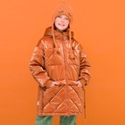 Куртка для девочек, рост 92 см, цвет охра - фото 300495368