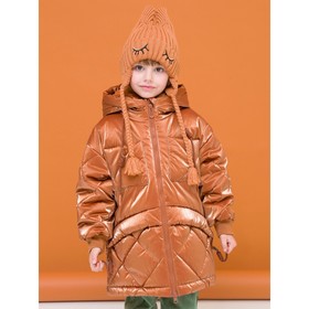 Куртка для девочек, рост 98 см, цвет охра