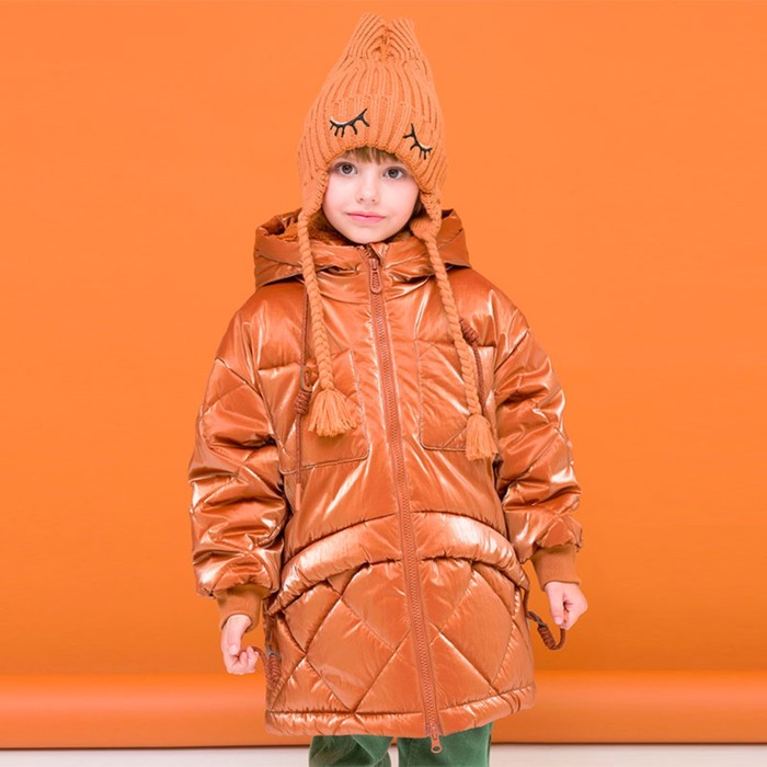 Куртка для девочек, рост 164 см, цвет охра