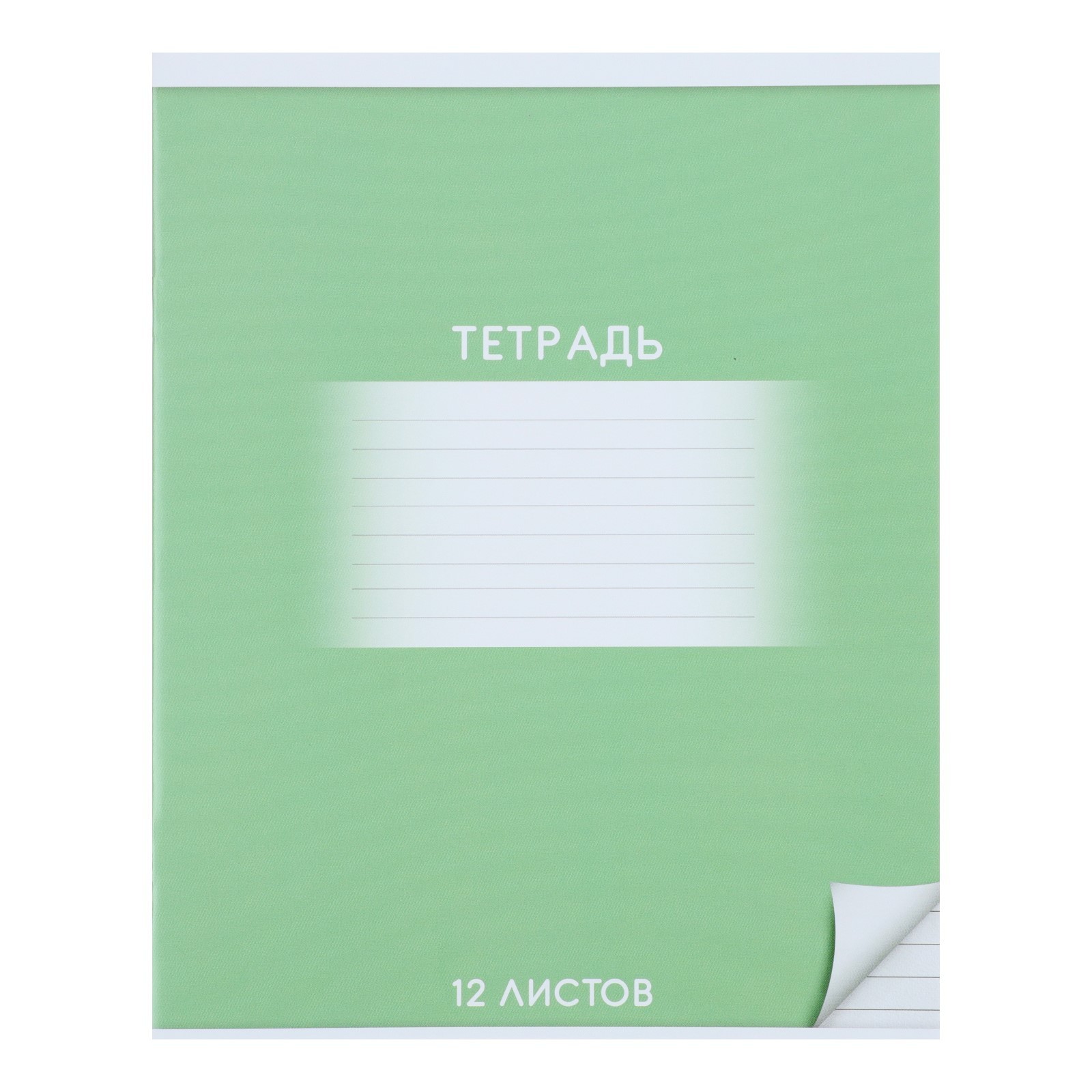 Тетрадь 12 листов в линию Calligrata "Школьная. Зелёная", обложка ...