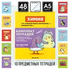 Комплект тетрадей 48 листов, 10 предметов со справ. мат. в обечайке «Персонажи», обложка мелованный картон 230 гр., внутренний блок в клетку/линейку 80 гр., белизна 96% 7871554 - фото 9952097