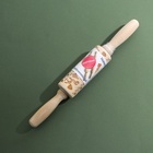 Скалка новогодняя Доляна, фигурная, 30×4 см, рабочая часть 11.5 см, вращающаяся - Фото 5