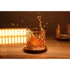 Стакан для виски «Торн», 250 мл, на деревянной подставке, стекло, прозрачный - Фото 6