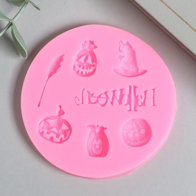 Молд силиконовый «Хэллоуин», 7 предметов, 8.7×8.7 см