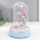 Сувенир полистоун свет "Русалочка с рыбкой" в колбе МИКС 16,5х10х10 см - фото 21752116