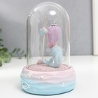 Сувенир полистоун свет "Русалочка с рыбкой" в колбе МИКС 16,5х10х10 см - фото 21752118