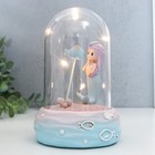 Сувенир полистоун свет "Русалочка с рыбкой" в колбе МИКС 16,5х10х10 см - фото 21752121
