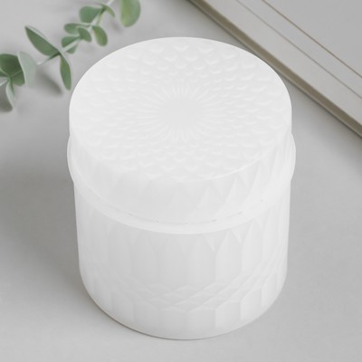 Молд силиконовый «Шкатулка круглая узорная» с крышкой 9.8×9.8×9.4 см