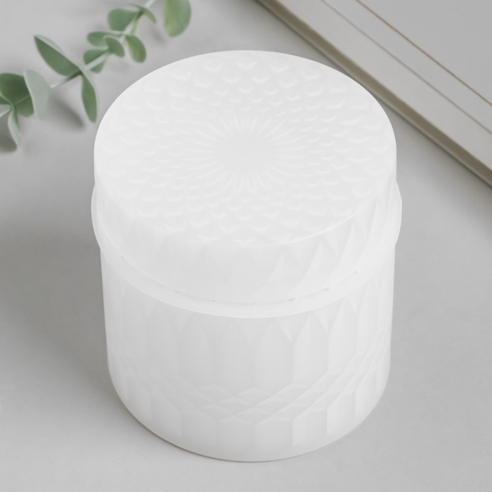 Молд силиконовый «Шкатулка круглая узорная» с крышкой 9.8×9.8×9.4 см - Фото 1