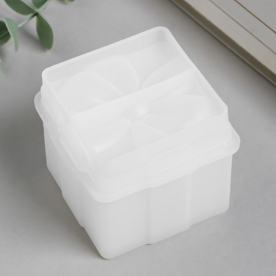 Молд силиконовый «Шкатулка - бантик с крышкой», 7.7×7.6×6.6 см