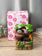 Фонтан "Птички у мельницы, кувшин с рисунком" 10х14х19 см (с подсветкой) - фото 809223127 Фонтан "Птички у мельницы, кувшин с рисунком" 10х14х19 см (с подсветкой) - фото 809223127