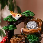 Фонтан "Птички на бревнах" 10х14х19 см (с подсветкой) 9087401