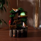 Фонтан "Птички на бревнах" 10х14х19 см (с подсветкой) 9087401