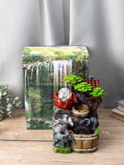 Фонтан "Слоники на мельнице, прохлада" 12х15х24 см (с подсветкой) - фото 809223132