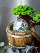 Фонтан "Слоники под деревом, бочки и кувшины" 12х15х24 см (с подсветкой) - фото 809223134