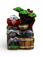 Фонтан настольный «Слоники у воды, бочки и ведёрко», 12×18×25 см, с подсветкой  (артикул 9087432)  большой выбор товаров оптом и в розницу по низким ценам с доставкой