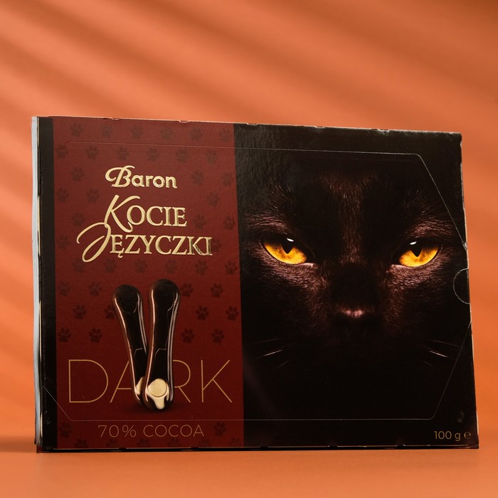 Шоколад темный Baron кошачьи языки, 100 г
