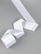 Лента атласная, 75 мм, 23±1 м, белая №01 - Фото 3