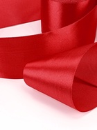 Лента атласная, 75 мм, 23±1 м, красная №26 - Фото 4