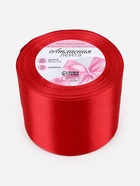 Лента атласная, 75 мм, 23±1 м, красная №26 - Фото 5