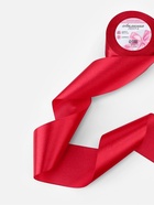 Лента атласная, 75 мм, 23±1 м, красная №33 - Фото 2